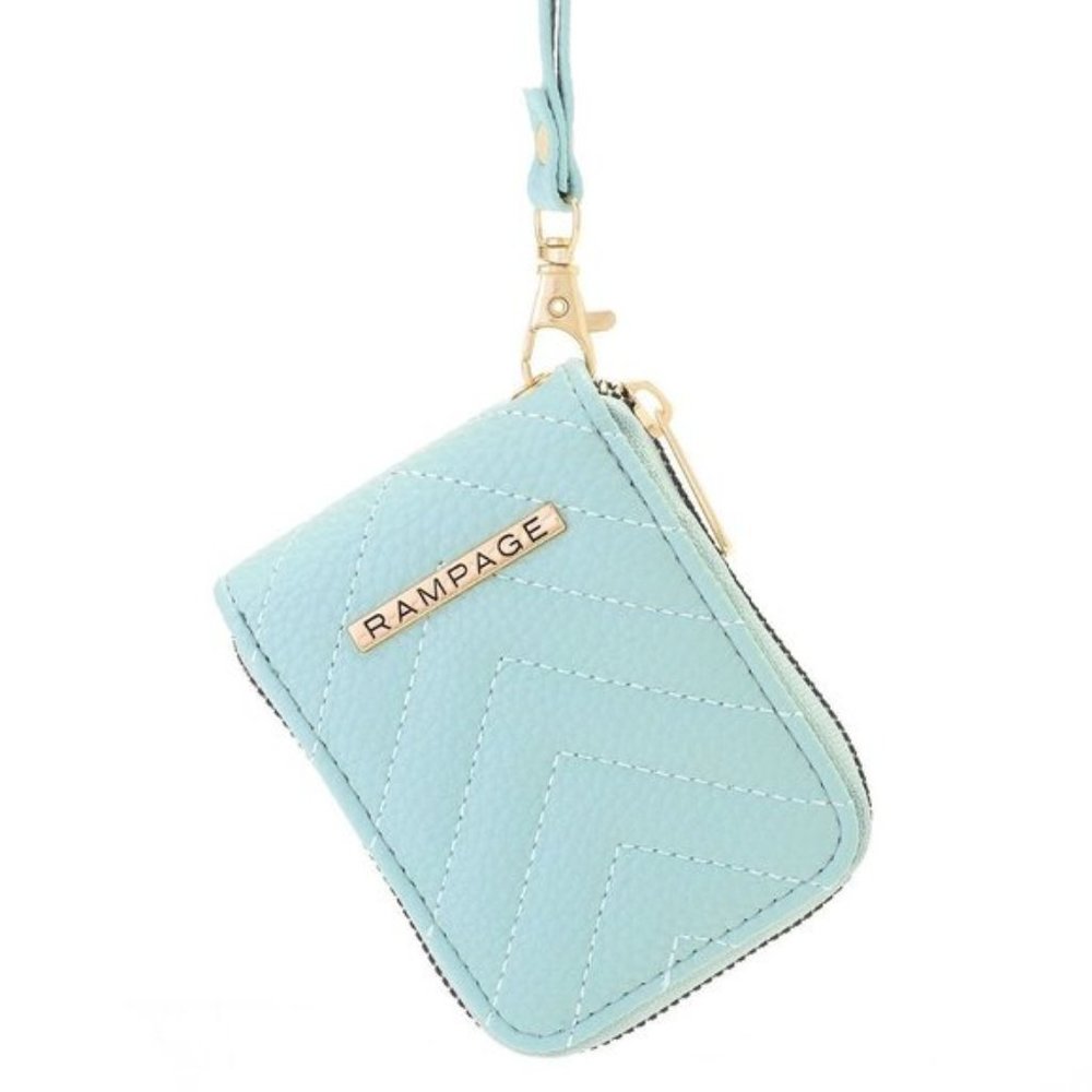 RAMPAGE Pebbled Quilted Wristlet Wallet w Removable Strap NWT